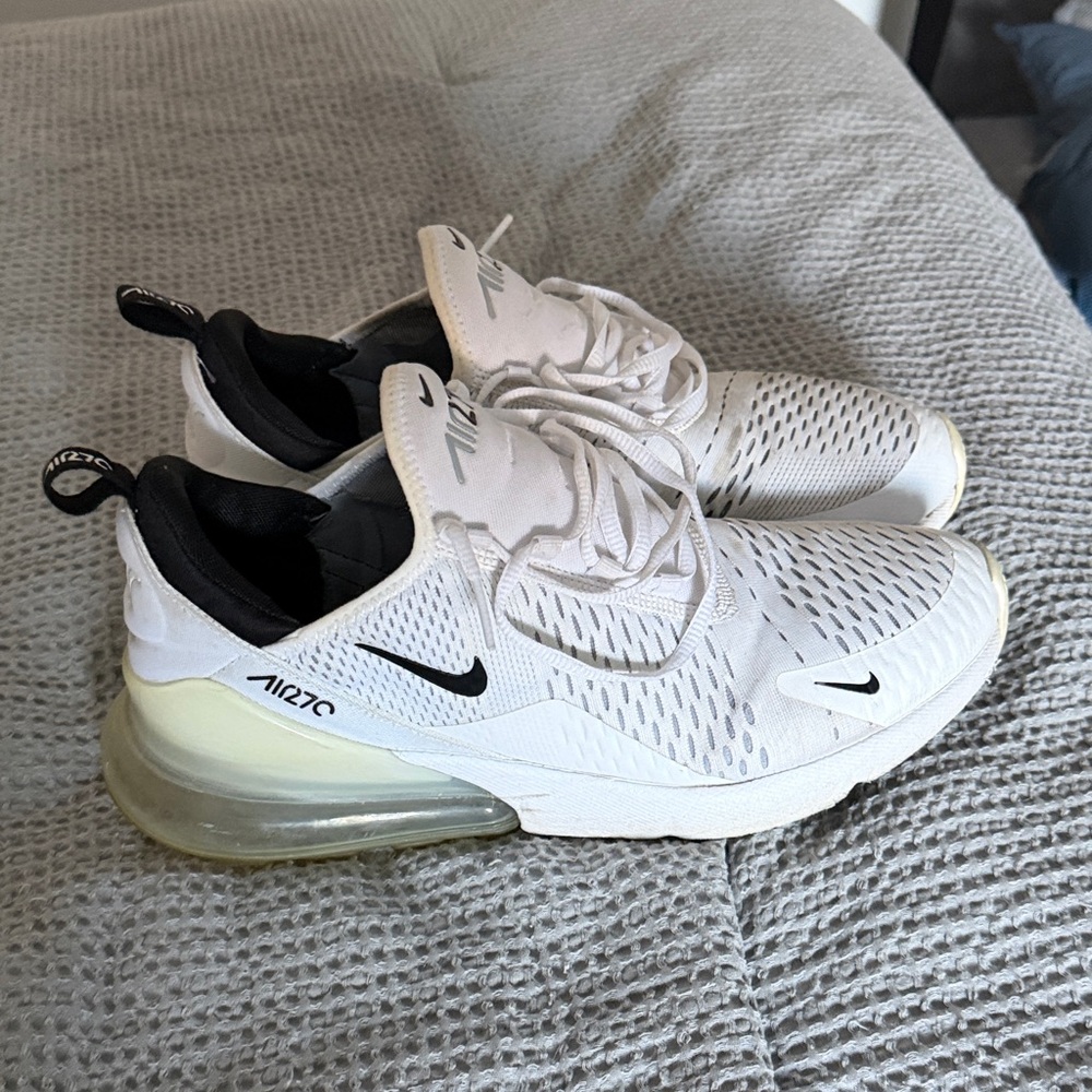 Nike Air Max 270 White and Black Sneakers